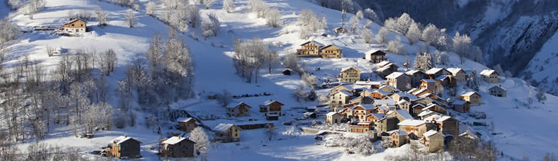 alpine skiing village